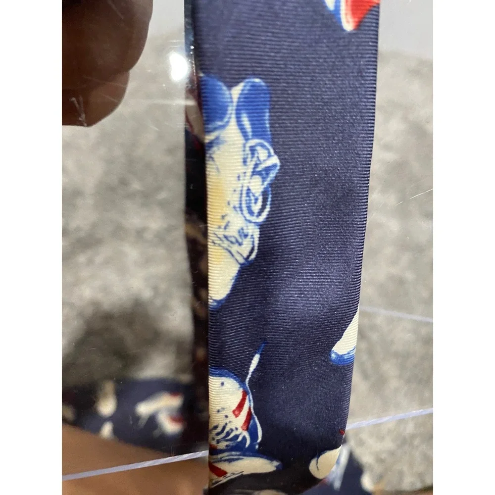 Necktie Gap Mens Navy Blue Fair Vintage Silk Sneaker Print OS